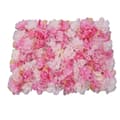 Miniatyrbillede 1 af 2: Kunstige Blomster Vægpaneler, 3D Silke Blomster, Rektangulært Design, Indendørs/Udendørs Brug,Lyserød