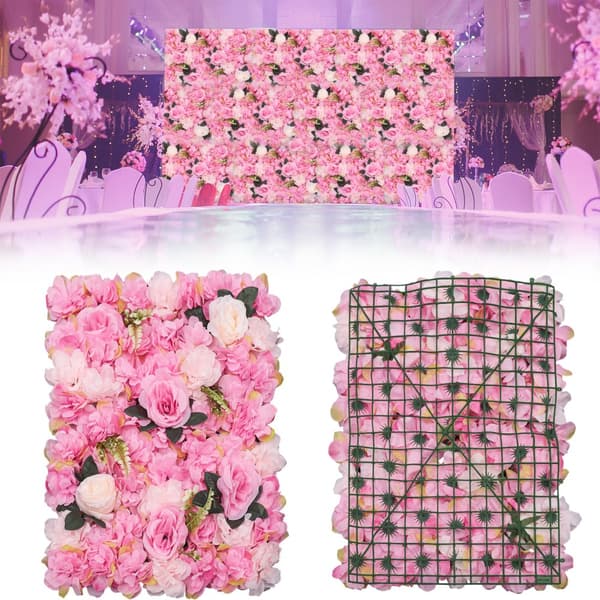 Kunstig Blomster Væg, Realistisk Silke Design, Perfekt til Fester og Begivenheder,MULTI