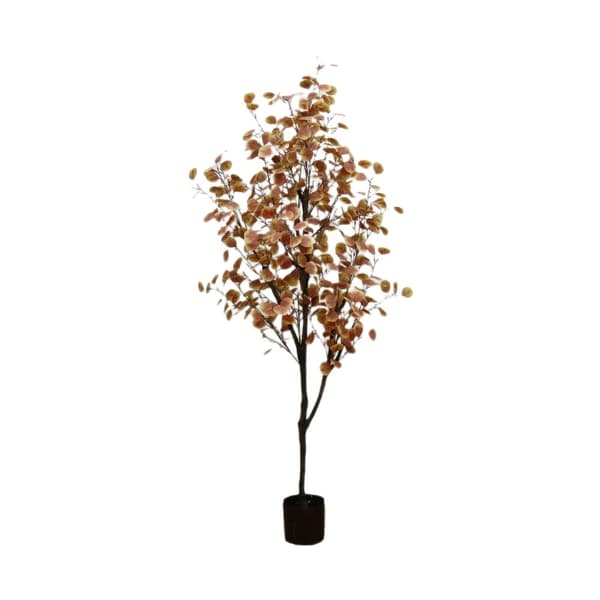 Konstgjord Eukalyptus Träd, Höstlövsfärg, Flera Höjder, Lätt Skötsel,180cm