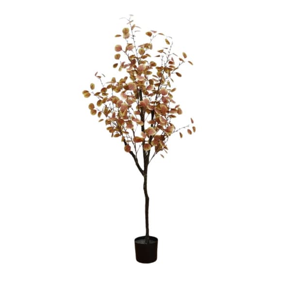 Konstgjord Eukalyptus Träd, Höstlövsfärg, Flera Höjder, Lätt Skötsel,150cm