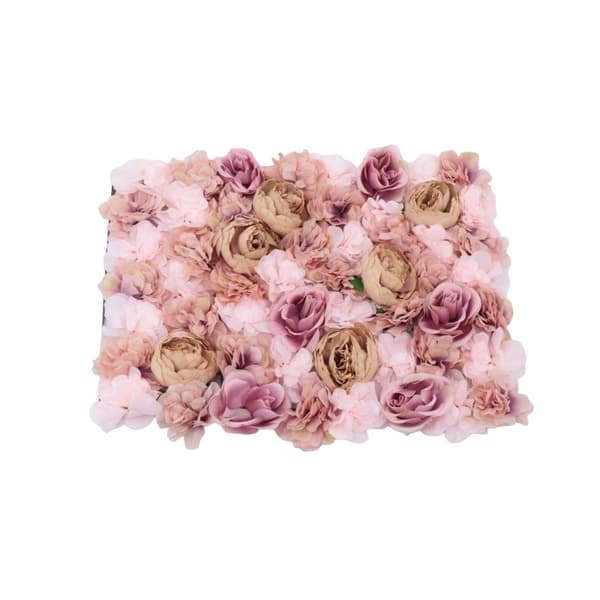 Kunstig Blomster Vægpanel, Høj Densitet, Nem Vedligeholdelse,Lyserød