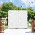 Miniatyrbillede 2 af 4: Kunstig Blomster Vægpanel, Sæt af 6, Indendørs/Udendørs Brug, Realistiske Hortensiaer, Dahliaer og Pæoner