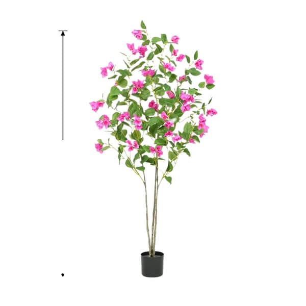 Kunstig Bougainvillea Træ, Livagtige Silke Blade, Perfekt til Hjemmedekoration,1,5m