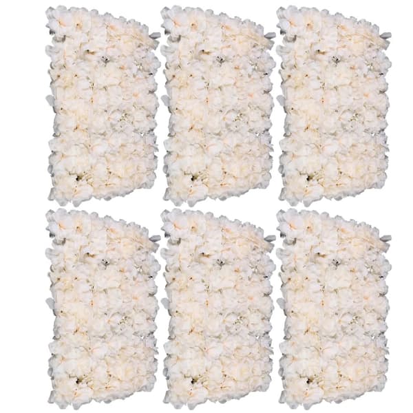 Kunstige Silke Blomster Væg, 6STK eller 12STK, Alsidig Bryllupsdekoration,6STK