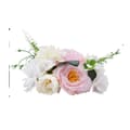 Miniatyrbillede 1 af 2: Kunstig Blomsterbuket, Blandet Blomstertype, Livagtig Udseende,Lyserød, 18x10x15cm