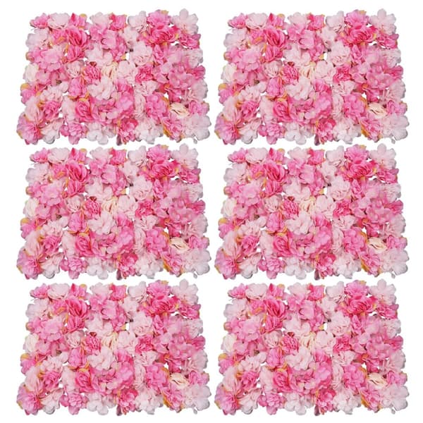 Kunstige Blomster Vægpaneler, Silkemateriale, Størrelse 40 X 60 Cm,Lyserød
