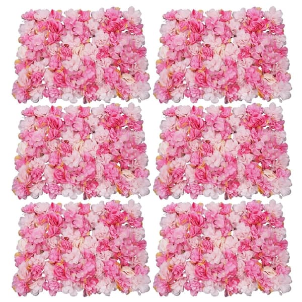 Kunstige Blomster Vægpaneler, Silkemateriale, Størrelse 40 X 60 Cm,Lyserød