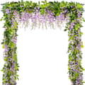 Miniatyrbillede 2 af 2: Wisteria Krans, 2 Meter Længde, Miljøvenligt Materiale,Lilla