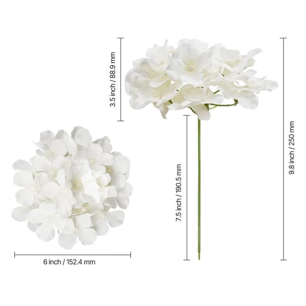 Konstgjorda Blommor, Polyester Material, Blomhuvud Stil,vit, 305st