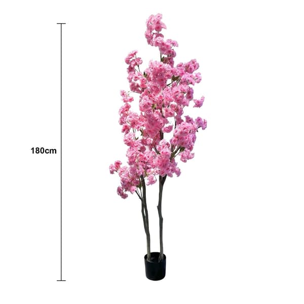 Kunstig Kirsebærblomsttræ, Gulvplacering, Egnet til Udendørs Brug,180cm