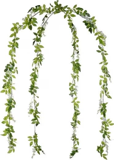 Lollanda Konstgjord murgröna krans Imitationsblomkrans lämplig för hem, trädgård, utomhus och bröllop