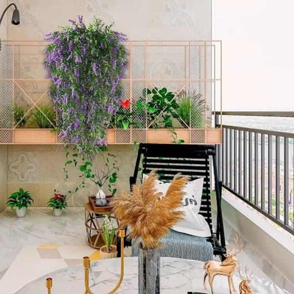 Lollanda Kunstige VedHæng Blomster 2-pak, Vedbend Guirlande, Kunstige Blomsterguirlander - DIY Hængende Planter, 70 cm