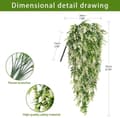 Miniatyrbillede 5 af 5: Lollanda Kunstige VedHæng Blomster 2-pak, Vedbend Guirlande, Kunstige Blomsterguirlander - DIY Hængende Planter, 70 cm