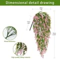 Miniatyrbillede 4 af 4: Lollanda Kunstige VedHæng Blomster 2-pak, Vedbend Guirlande, Kunstige Blomsterguirlander - DIY Hængende Planter, 70 cm