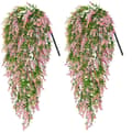 Miniatyrbillede 1 af 4: Lollanda Kunstige VedHæng Blomster 2-pak, Vedbend Guirlande, Kunstige Blomsterguirlander - DIY Hængende Planter, 70 cm