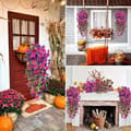 Miniatyrbillede 4 af 6: Moorle 4-pak Hængende Morgenfrue, Kunstige Vedhæng Blomster - Home Decor, 76 cm