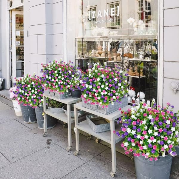 Lollanda Konstgjorda Eukalyptusblommor 6 Buntar, 32 cm, UV-beständiga, Böjbara för Inomhus- och Utomhusdekoration
