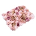 Miniatyrbillede 3 af 4: Livagtig Kunstig Blomster Vægpanel, Håndlavet Silke Stof, Genanvendelig