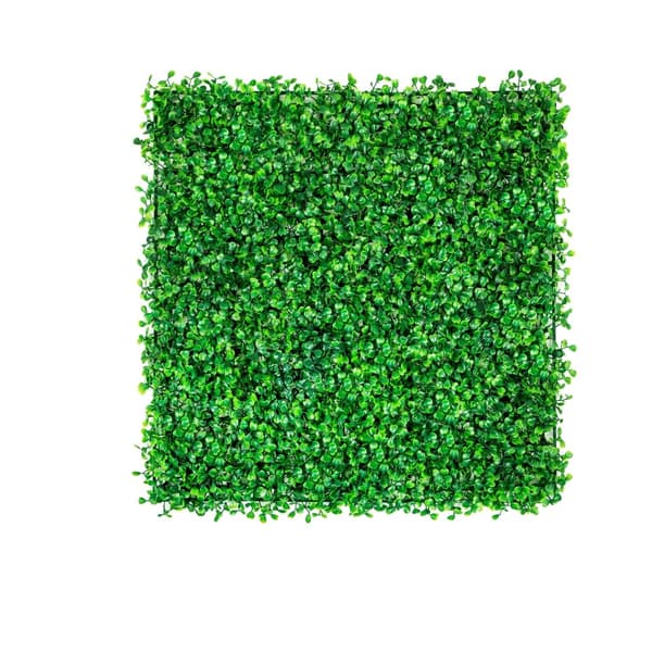 Buxus Hæk Vægpanel, Sammenkoblingsforbindelser, Indendørs/Udendørs Dekoration,48 STK, 10x10 tommer 25x25 cm