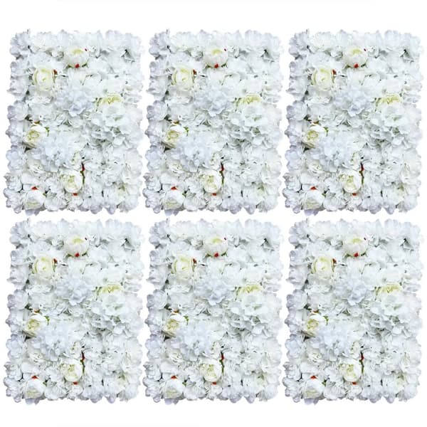 Kunstige Blomsterpaneler, Silkemateriale, 60 x 40 cm Størrelse,60 x 40 cm, Hvid