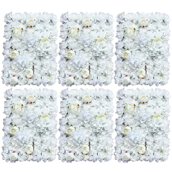 Kunstige Blomsterpaneler, Silkemateriale, 60 x 40 cm Størrelse,60 x 40 cm, Hvid