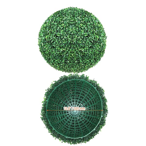 Kunstneriske Topiary Kugler, Holdbart PE Materiale, Vedligeholdelsesfrit Design,16 tommer