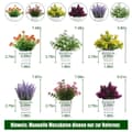 Miniatyrbild 2 av 10: Lollanda 6-Pack Konstgjorda Växter i Kruka – Mini Blommor för Hem- och Kontorsdekoration