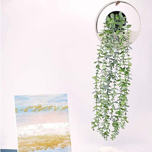 Lollanda Konstväxt med Blomkruka – 1 St Konstgjord Växt (60 cm), Kan Hängas Upp