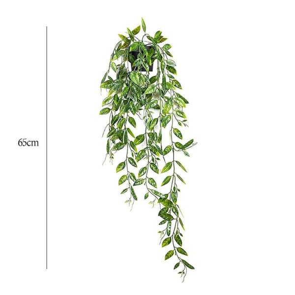 Lollanda Konstväxt med Blomkruka – 1 St Konstgjord Växt (60 cm), Kan Hängas Upp