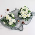 Miniatyrbild 3 av 9: Lollanda Konstgjord rosenväxt och grön växtdekoration – Rosgirlang med blad, realistisk blomdekoration för hem och trädgård