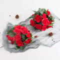 Miniatyrbild 3 av 9: Lollanda Konstgjord rosenväxt och grön växtdekoration – Rosgirlang med blad, realistisk blomdekoration för hem och trädgård