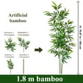 Miniatyrbillede 2 af 2: Kunstigt Bambus, Naturlig Grøn Foliage, Gulvplacering, Alsidig Dekoration,1.8m bambus
