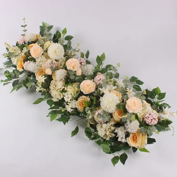 DIY Bryllupsblomster Vægdekoration, Silkemateriale, 1 stk Pakke,A1, 100cm