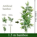Miniatyrbild 2 av 2: Konstgjord bambu, naturligt gröna lövverk, golvplacering, mångsidig dekoration,1.5Cm  bambu