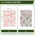 Miniatyrbillede 2 af 2: Kunstig Blomster Vægpanel, Silkemateriale, 12 Paneler, Elegant Design,Lyserød