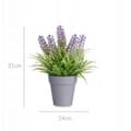 Miniatyrbild 2 av 2: Faux blomma - torkad blomma Springos konstgjord lavendel i grå kruka