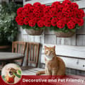 Miniatyrbillede 3 af 9: OBOSOE 24-pak kunstige pelargonier, UV-resistente falske blomster udendørs planter indretning