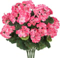 Miniatyrbillede 1 af 7: OBOSOE 24-pak kunstige pelargonier, UV-resistente falske blomster udendørs planter indretning