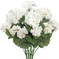 Miniatyrbillede 1 af 7: OBOSOE 24-pak kunstige pelargonier, UV-resistente falske blomster udendørs planter indretning