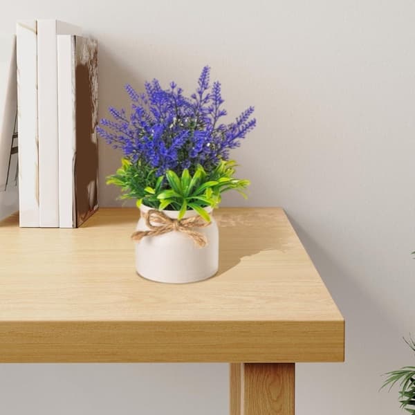 Lollanda 6-pak kunstige planter med krukker – realistiske indendørs planter til borde, perfekte som boligindretning og indretning