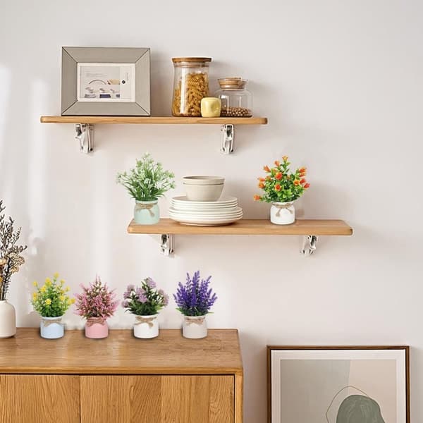 Lollanda 6-pak kunstige planter med krukker – realistiske indendørs planter til borde, perfekte som boligindretning og indretning