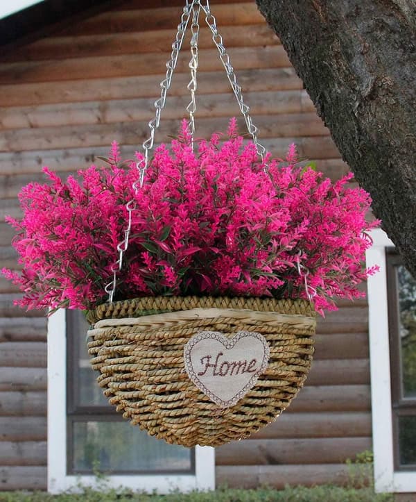 OBOSOE 20-pak kunstige blomster udendørs UV-resistente – kunstige planter og plastplanter til haveindretning