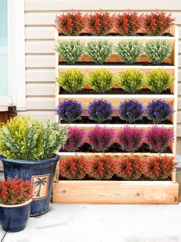 OBOSOE 20-pak kunstige blomster udendørs UV-resistente – kunstige planter og plastplanter til haveindretning