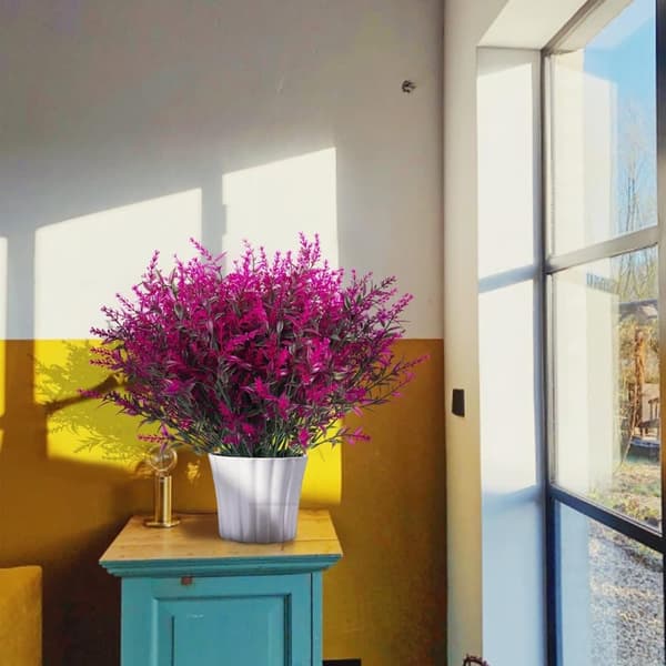 OBOSOE 20-pak kunstige blomster udendørs UV-resistente – kunstige planter og plastplanter til haveindretning