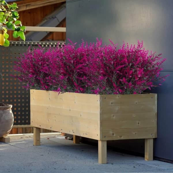 OBOSOE 20-pak kunstige blomster udendørs UV-resistente – kunstige planter og plastplanter til haveindretning
