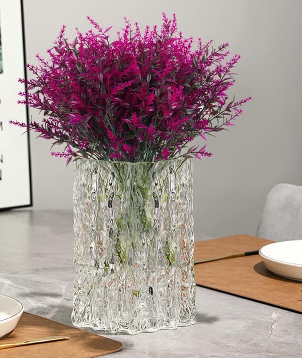 OBOSOE 20-pak kunstige blomster udendørs UV-resistente – kunstige planter og plastplanter til haveindretning