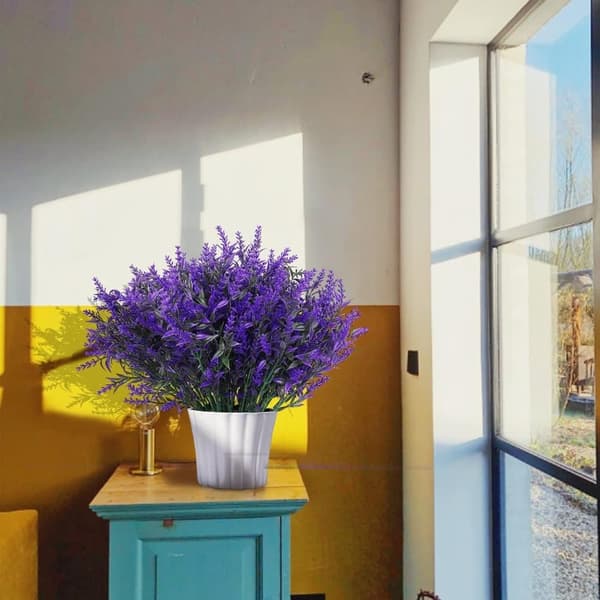 OBOSOE 20-pak kunstige blomster udendørs UV-resistente – kunstige planter og plastplanter til haveindretning
