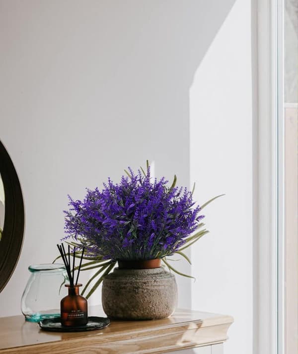 OBOSOE 20-pak kunstige blomster udendørs UV-resistente – kunstige planter og plastplanter til haveindretning