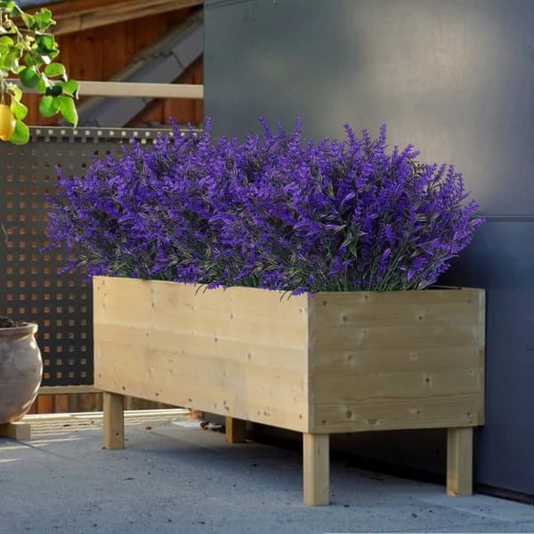 OBOSOE 20-pak kunstige blomster udendørs UV-resistente – kunstige planter og plastplanter til haveindretning