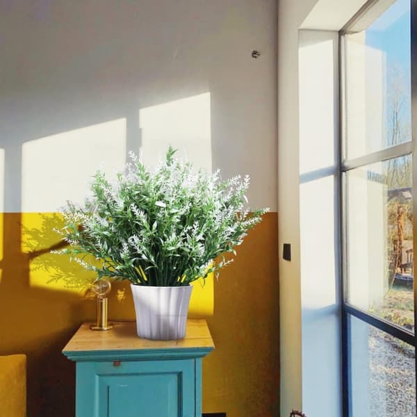 OBOSOE 20-pak kunstige blomster udendørs UV-resistente – kunstige planter og plastplanter til haveindretning